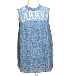 Xhilaration Lace Net Sleeveless Top